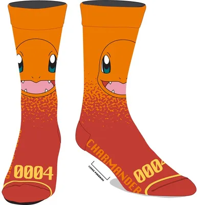 Pokémon: Charmander Orange & Red Socks 