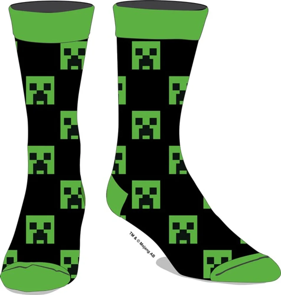 Minecraft: Creeper Black/Green Socks 