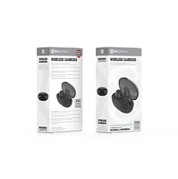 Biogenik Wireless Bluetooth Earbuds with Silicone Ear Tips and Mic - Black 