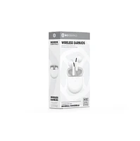 Biogenik Wireless Bluetooth Earbuds with Built in Mic - Hard White 