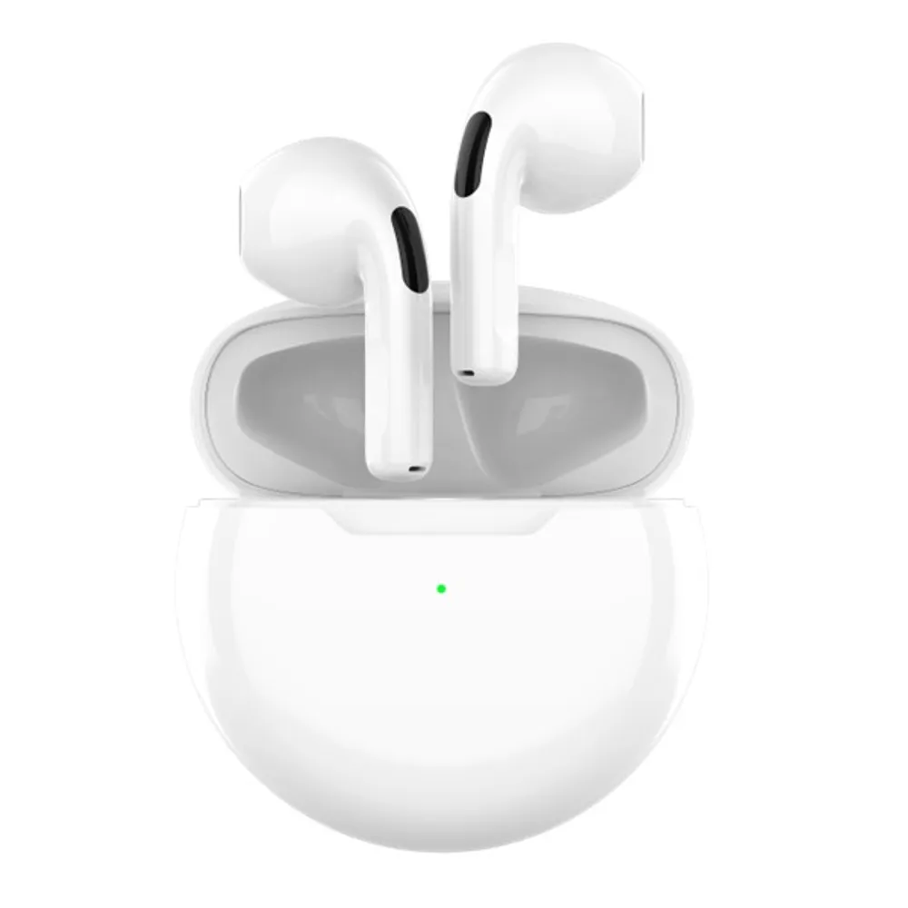 Biogenik Wireless Bluetooth Earbuds with Built in Mic - Hard White 