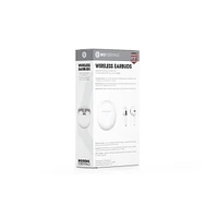 Biogenik Wireless Bluetooth Earbuds with Built in Mic - Hard White 