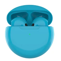 Biogenik Wireless Earbuds with Built in Mic - Hard Light Blue 