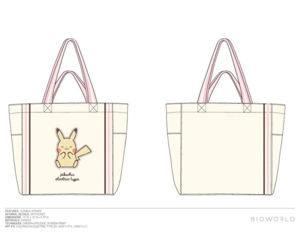 Pikachu Canvas Tote Bag 