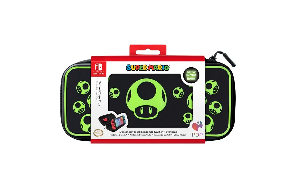 PDP Travel Case Plus GLOW for Nintendo Switch - 1-Up Mushroom 