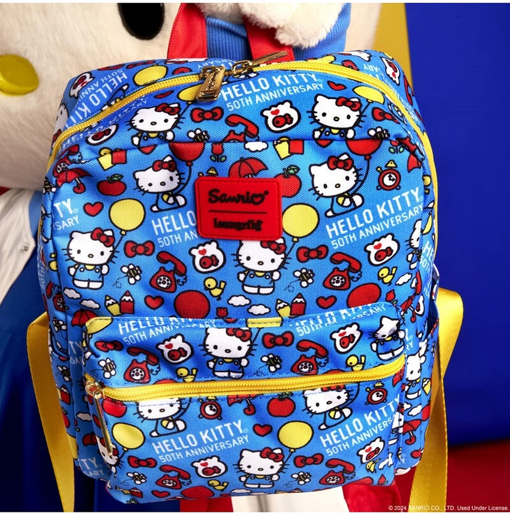  Sanrio Hello Kitty 50e anniversaire Mini sac à dos imprimé intégral 
