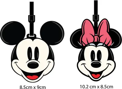 Mickey & Minnie Luggage Tags 2 Piece 