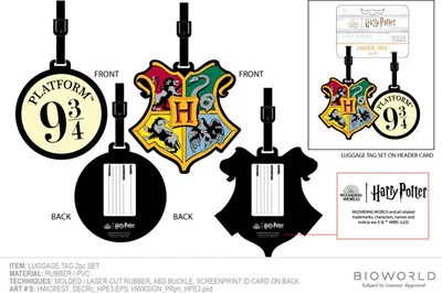 Harry Potter Luggage Tags 2 Piece 