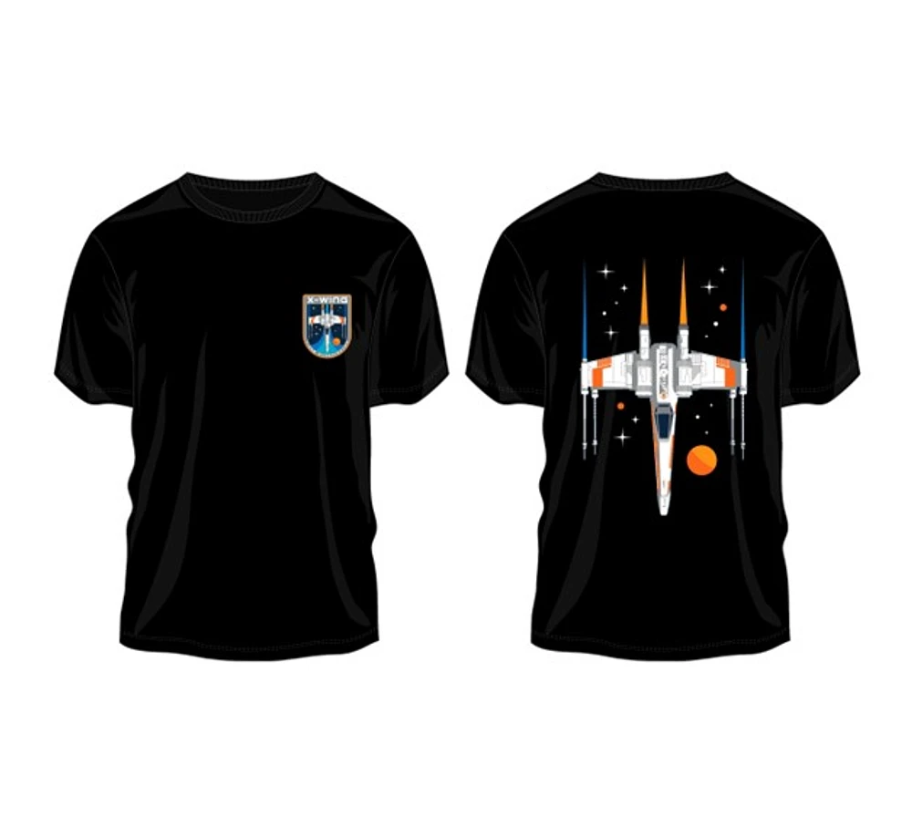 Star Wars X-Wing sur le dos Tee-shirt noir taille XXL 