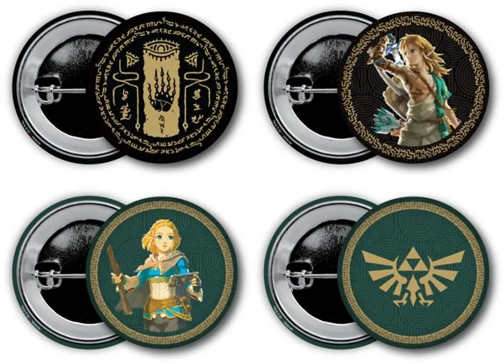 Zelda Buttons 4 pack 