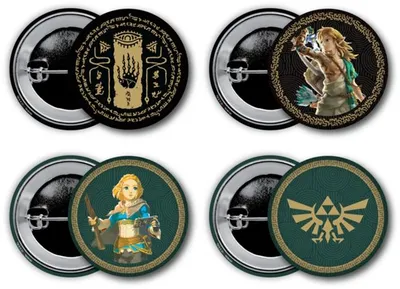 Zelda Buttons 4 pack 