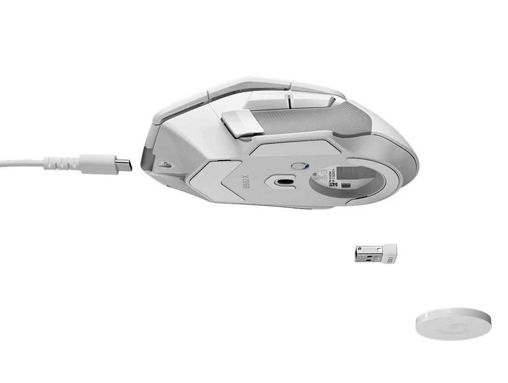 Logitech G502 X Lightspeed Wireless Gaming Mouse - blanc 