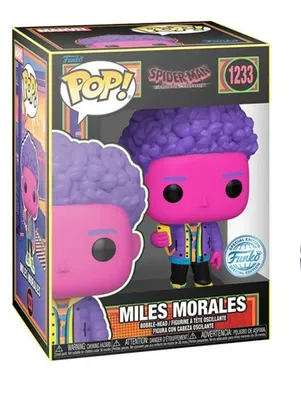 POP! Marvel Spider-Man Miles Morales with Cell Phone (Black Light) 