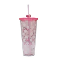 Gobelet rose Hello Kitty avec paille 