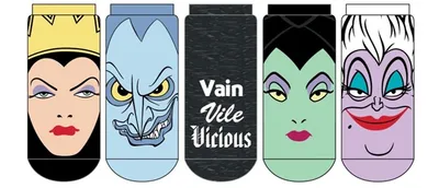 Disney Villians Ankle Socks 5 pack 
