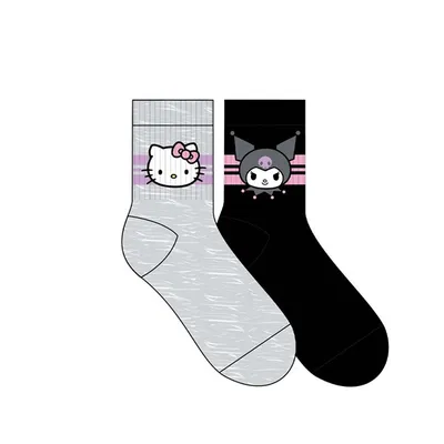 Hello Kitty & Kuromi 2 Pack Socks 