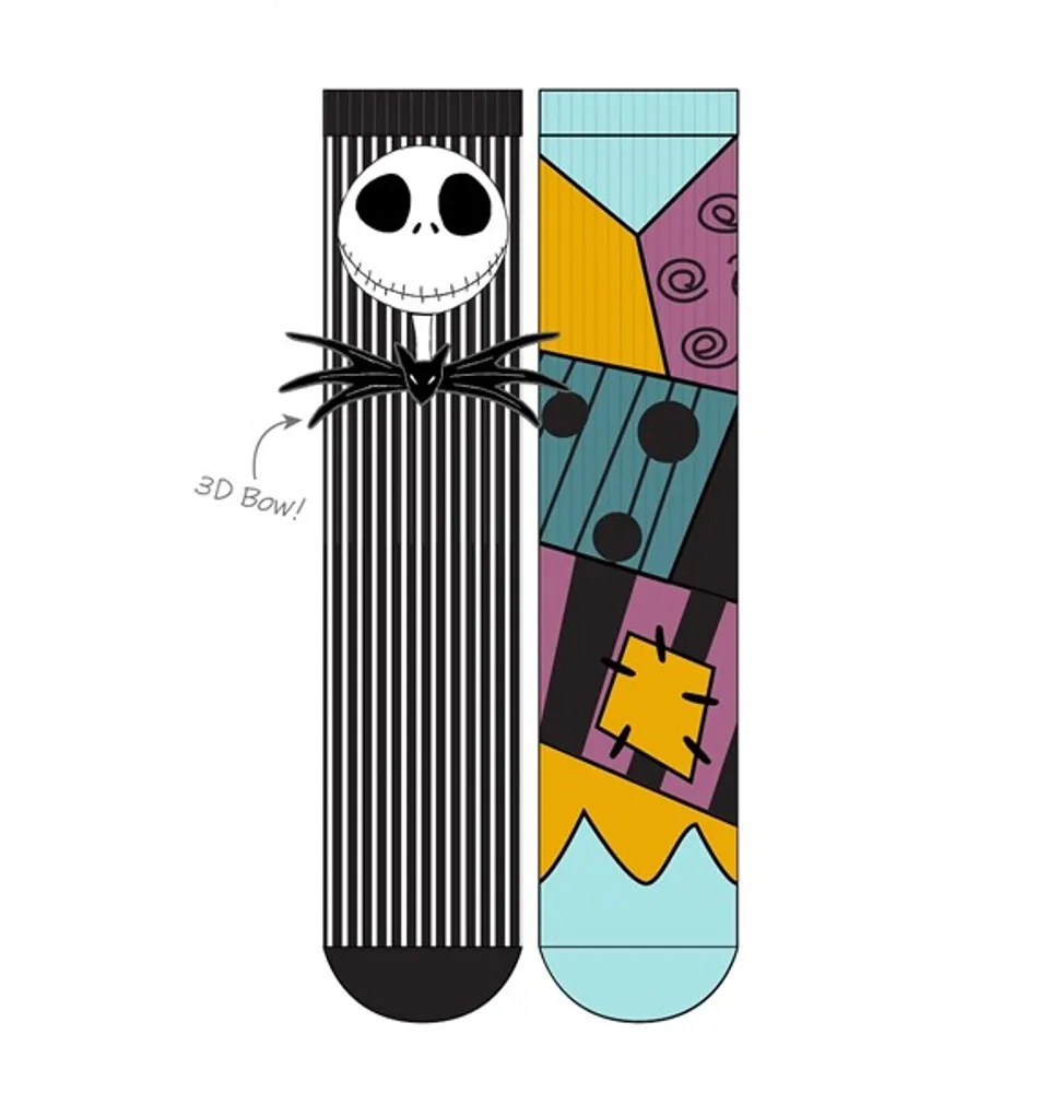 The Nightmare before Christmas: Jack & Sally Patchwork Socks 2 Pack 