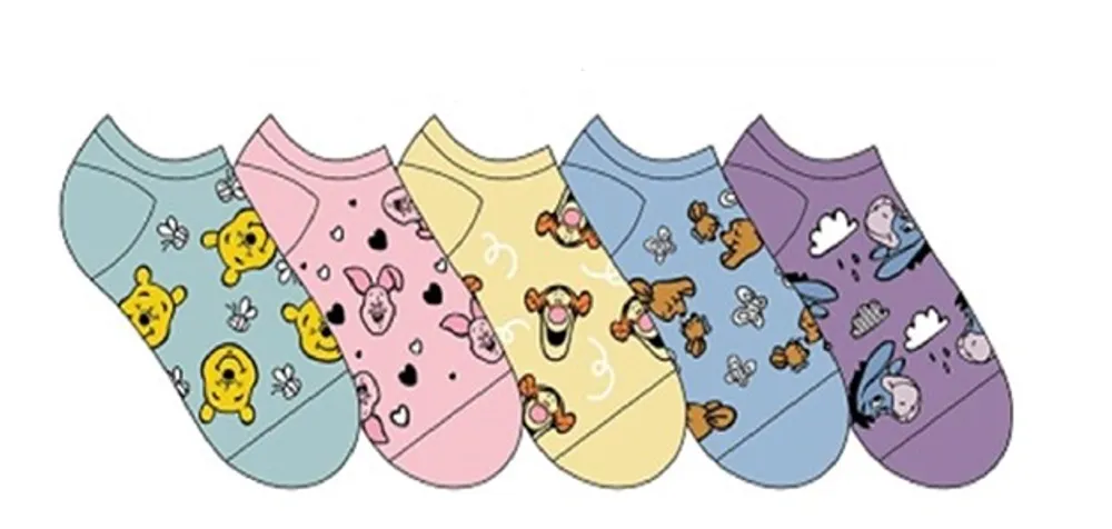 Winnie the Pooh Ankle Socks 5 pack