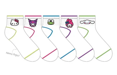 Sanrio Ladies Socks, 5 pairs 