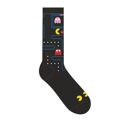 Pac-Man Black Crew Socks 1 pair 