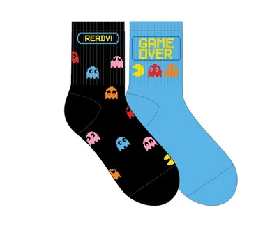 Pac-Man Ladies Crew Socks 2 pairs 