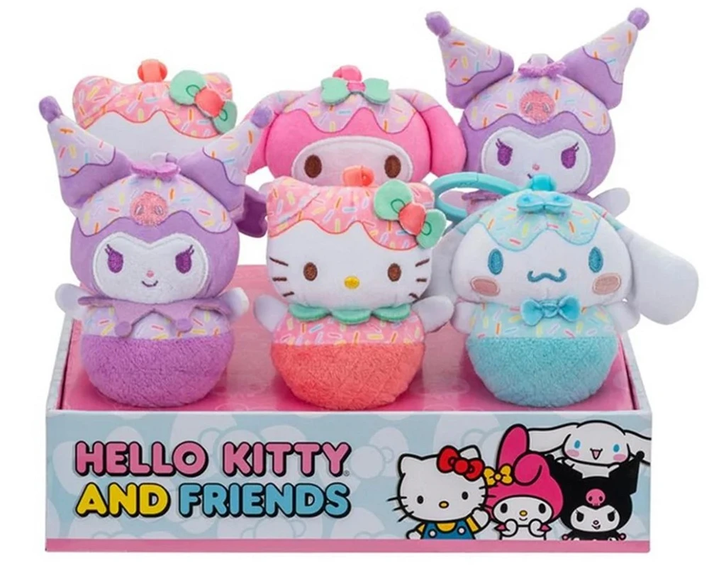 Hello Kitty & Friends Peluche assortie à clipser de 10,2 cm – Une variation choisie au hasard