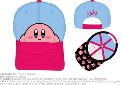 Kirby Pink & Blue Hat 