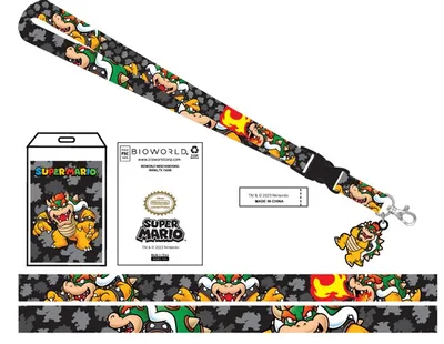 Bowser Lanyard with Charm 