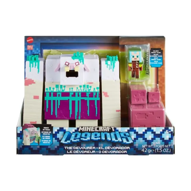 Kit 2 Boneco Minecraft Legends - Creeper Vs Piglin Bruiser