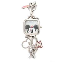 Montre bracelet Mickey en argent avec breloques 