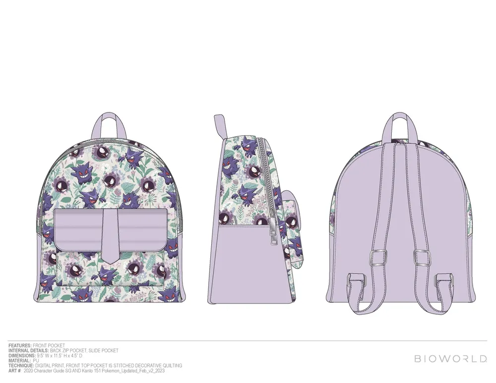 Gastly Evolution Floral Mini Backpack 