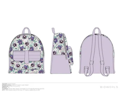 Gastly Evolution Floral Mini Backpack 
