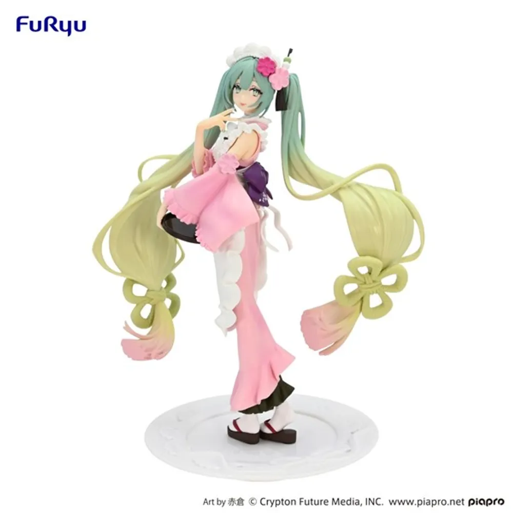 Hatsune Miku - Exceed Creative Figure -Matcha Green Tea Parfait Cherry Blossom version by FuRyu 