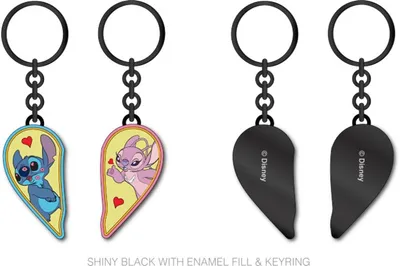 Stitch & Angel BFF Keychain 2 Pack 