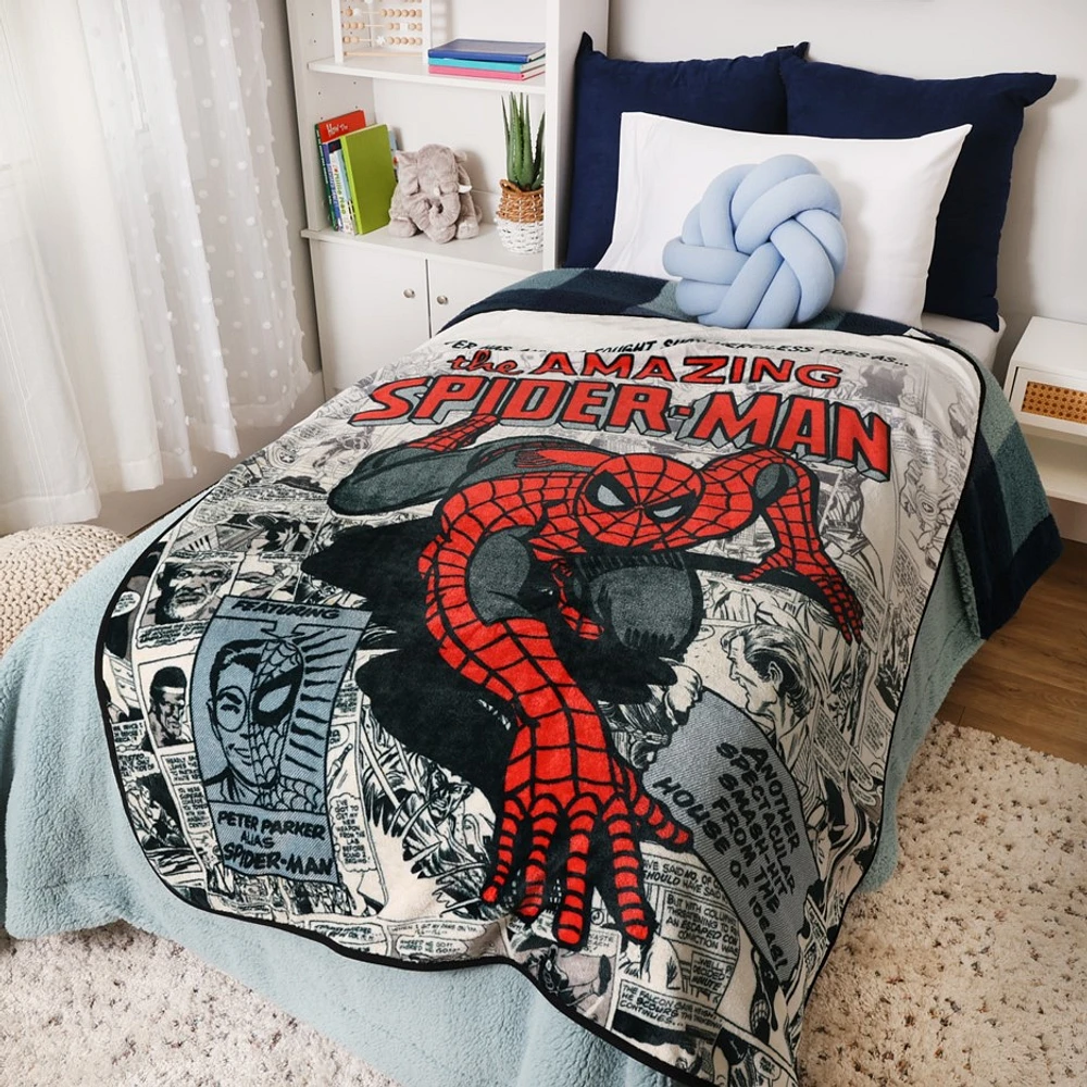Couverture de jet de bande dessinée Marvel Spiderman 