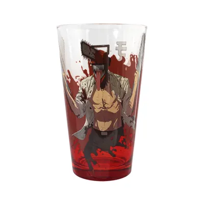 Chainsaw Man Red Pint Glass 