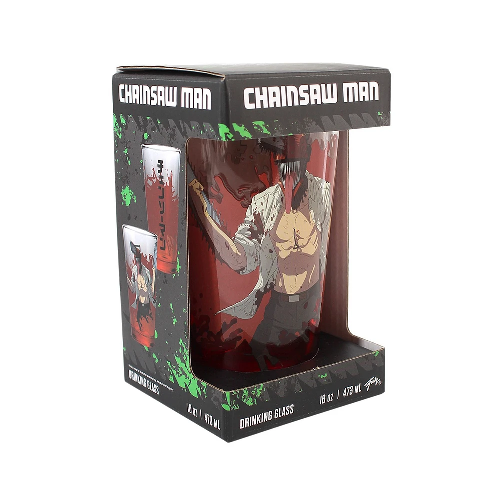 Chainsaw Man Red Pint Glass 