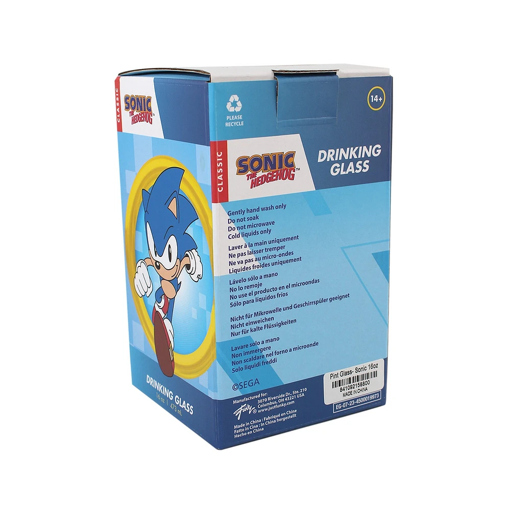 Sonic the Hedgehog: Blue Pint Glass 