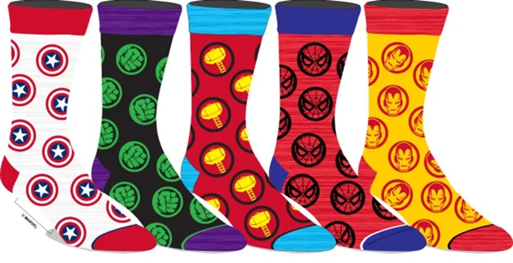 Bioworld Canada Marvel Avengers Socks 5 pairs