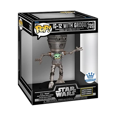 POP! Star Wars Deluxe Lights and Sounds IG-12 with Grogu 