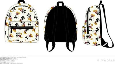 Mickey Mouse White Mini Backpack 