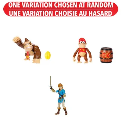 Nintendo 4 inch figures - Link, Donkey Kong, or Diddy Kong – One Variation Chosen at Random