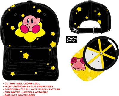 Kirby on Star Black Cap 