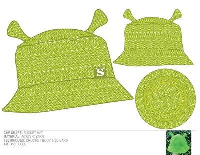 Shrek 3D Ears Bucket Hat 
