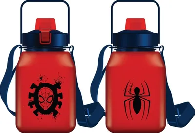 Spiderman Water Bottle with Strap 