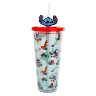 Stitch Holiday Tumbler with Topper 