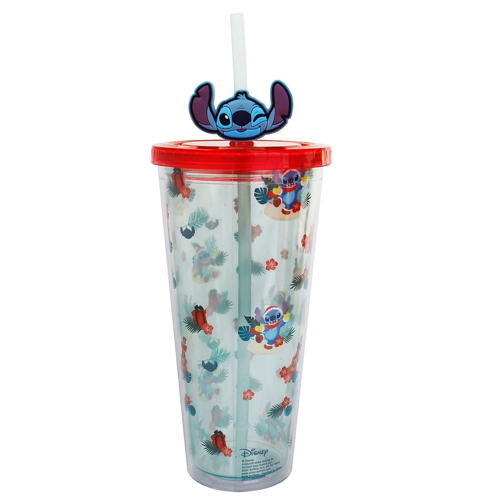 Stitch Holiday Tumbler with Topper 