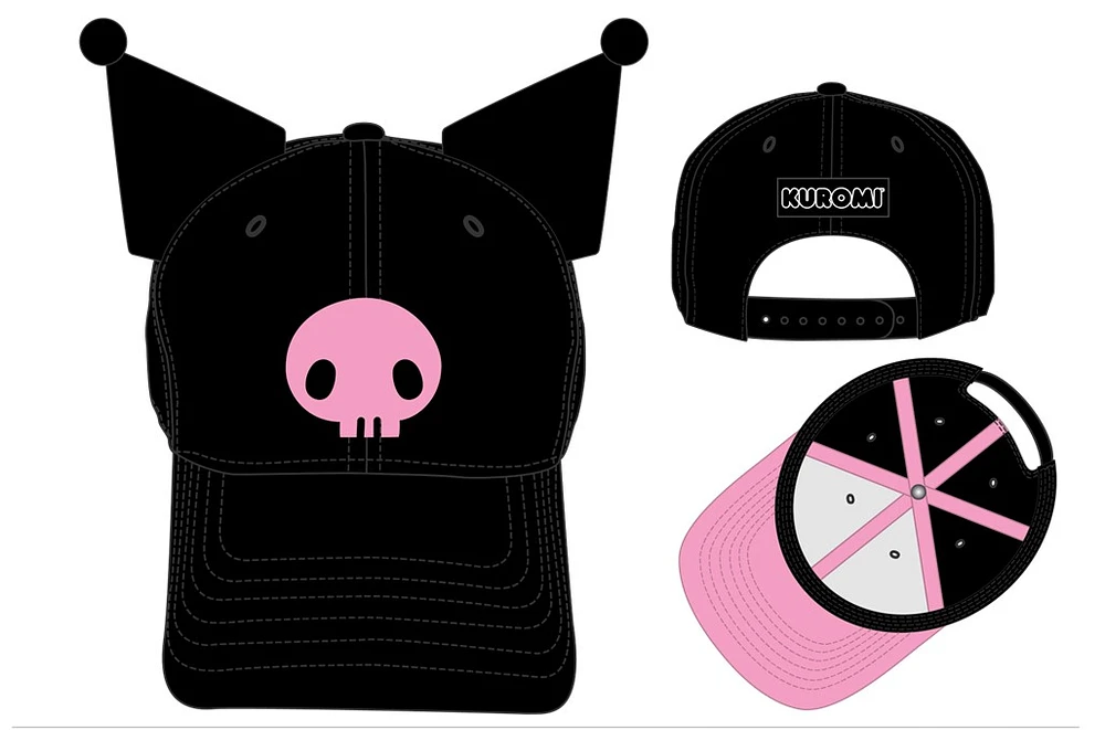 Kuromi Logo with Ears Cap 