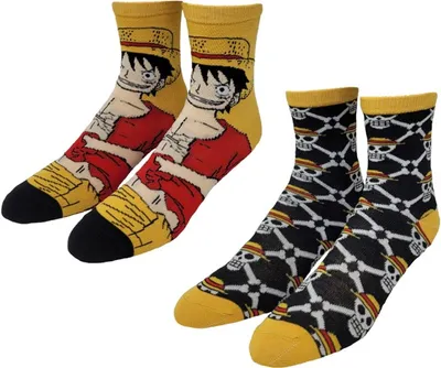One Piece: Luffy & Skull Socks 2 Pairs 