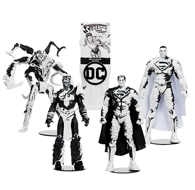 DC Direct Page Punchers Ghost of Zod 7in Action Figure 4-Pack With 4 Superman Comics Sketch Edition  